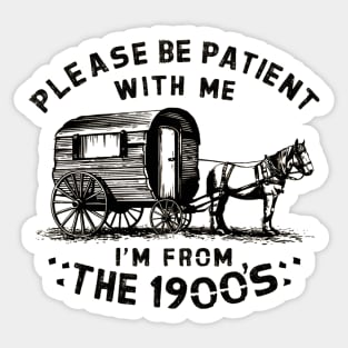 PLEASE BE PATIENT WITH ME I'M FROM THE 1900S vintage Sticker